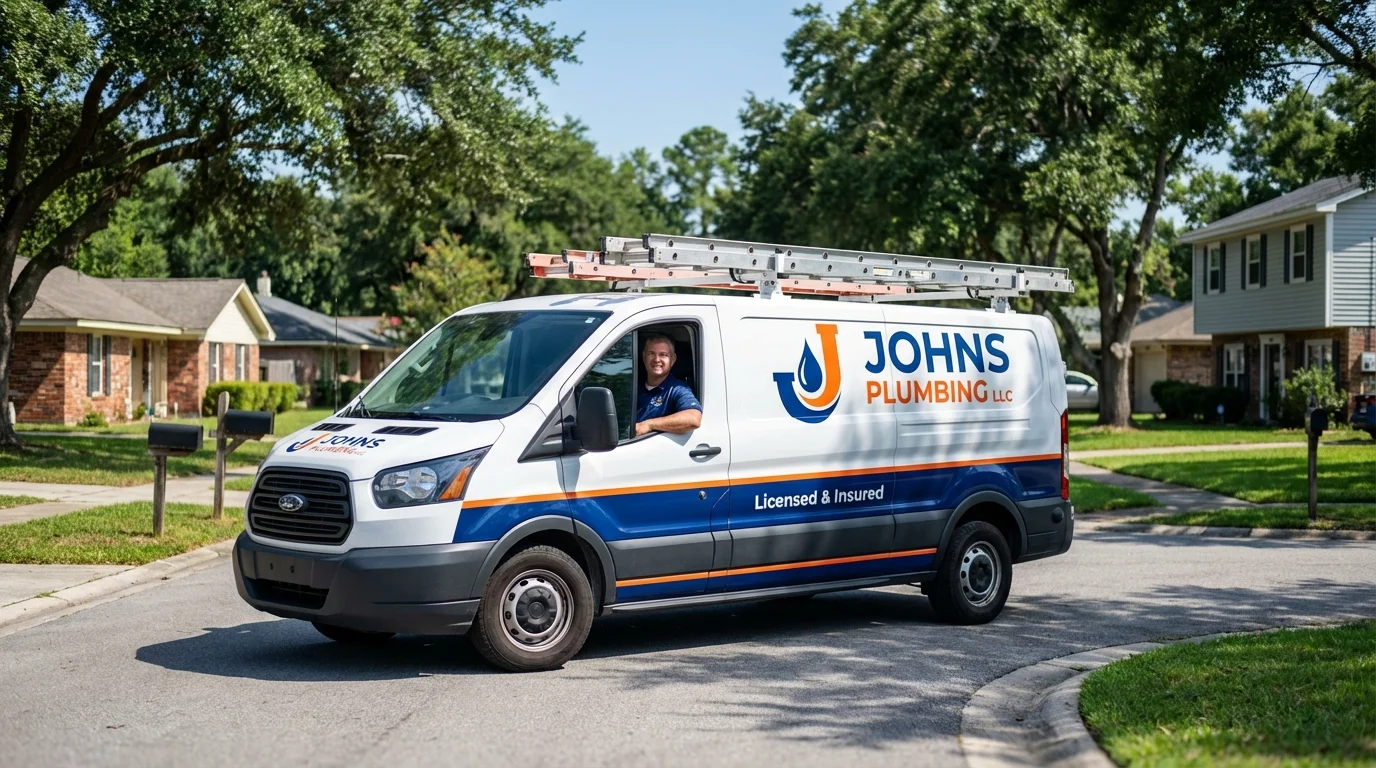 Johns Plumbing LLC service van in Beatty, NV