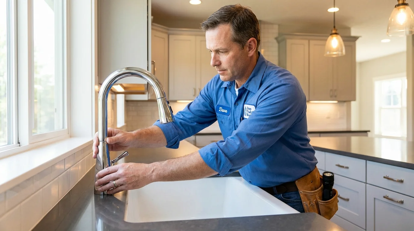 Kitchen faucet installation by Johns Plumbing LLC in Beatty